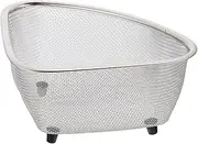 Cabilock 1Pc Triangle Sink Draining Basket Multi Functional Storage Rack for Kitchen for Fruit Washing Dish Drying Space Saving Design for Home Restaurant Use