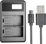 Dual Ports Rechargeable Battery Pack, DC 5V / 1-2A 5-10W Video/Digital Camera Battery Charger