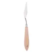 No.9 Painting Palette Knife Stainless Steel Pointy Spatula Beech Wood Handle