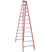 INDALEX 3.7m Industrial Fibreglass 150KG Pro Series Double Sided Step Ladder