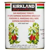 Kirkland Signature San Marzano Whole Peeled Tomatoes, 28 oz, 1 ct One Can