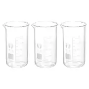 3Pcs 150ml Tall Form Glass Beaker, 3.3 Glass Graduated Measuring Cups