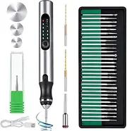 [YESDEX] Engraving Pen Kit - 3 Speed USB Rechargeable Engraver Tools, Mini Electric Etching Machines with 37 Bits, Portable Cordless DIY Rotary Engraved Tool for Jewelry, Glass, Metal, Wood, Stone