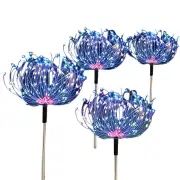 NNETM Set of 4 Solar Fireworks Lights for a Dazzling Christmas Display