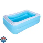 Inflatable Swimming Pool for Kids Outdoor Ground Rectangular Kiddie Pool (Max