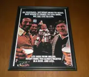 MILLER LITE WITH BILLY KILMER FRAMED AD PRINT