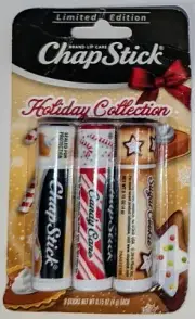 Chapstick Lip Balm Holiday Collection 3 Pk- Sugar Cookie Pumpkin Pie Candy Cane