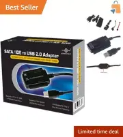 SATA/IDE to USB 2.0 Adapter with External Power - 3 Interfaces in 1