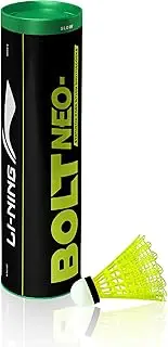 Li-Ning Bolt Neo (6 in 1) Nylon Badminton Shuttlecocks (Yellow)