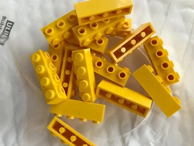 LEGO-NEW- #30414-YELLOW-BRICK MODIFIED 1 X 4 W/ 4 STUDS-1 SIDE -25 PIECES