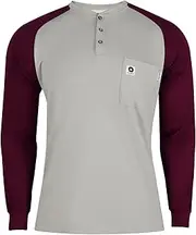 [VANDISI] FR Shirts Flame Resistant Shirts 6.5oz Lightweight Cotton Two Tone & Henley Shirts for Men
