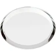 Plymor 1" Round, 3mm Thick Beveled Glass Mirror Circle
