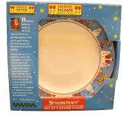 Debbie Mumm Snowman Sakura Stoneware 4 Dinner Plates in Box