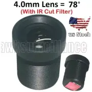 4mm F1.8 Boarb lens 1/3" Monofocal 78° Degrees M12*+ IR Cut Filter for FPV