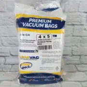 Veva Premium Vacuum Bags Style GN 20 Pack HEPAVAC MicroAllergen Filtration