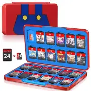 Switch Game Case Holder with 24 Cartridge Slots and 24 Micro SD Card Storage,...