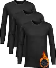 [Rolimaka] 2/3 Pack Boys' Girls' Thermal Compression Shirt Fleece Lined Base Layer Top Youth Long Sleeve Athletic Undershirt