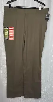 NWT DICKIES MEN'S TWILL WORK PANTS SLIM FIT TAPERED LEG BROWN SIZE 38X32