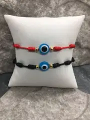 2 PC Evil Eye Bracelets Set Jewelry Unisex Bead Charm String Knot Bracelet 6208
