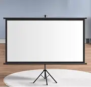 Projection Screen with Bracket, Projection Screen Indoor Washable Foldable Wrinkle-Resistant Movie Screen for Indoor Home Theater Games Outdoor Parties(119x89cm/47x35in)