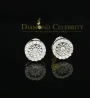 925 White Sterling Silver 1.28ct Cubic Zirconia Round Women's Stud Earrings