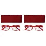 2PK Annabel Trends iSee Reader Blue Light Optical Eyewear Eye Protection +1 Red