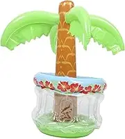 BESPORTBLE Inflatable Coconut Tree Ice Serving Bucket Portable Cooler for Drinks Summer Beach Party Beverage Cooler Cold Drink Container for Ice Beer Water Fun