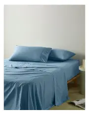 [Vue] Super Soft Microfibre Sheet Set in Cornflower Blue