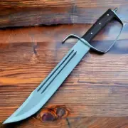 Fixed Blade Custom Handmade Full Tang D2 Steel Bowie Hunting Survival Bowie Knif