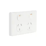 Clipsal Classic C2025-WE - 10 amp Double Power Point - White