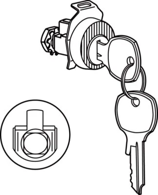 Prime-Line S 4711 Nickel Steel 5-Pin Counter Clockwise Mailbox Lock Cylinder