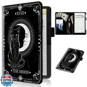 Server Books for Waitress with Zipper Pocket - Cat Moon Tarot Card Witchy Wai