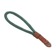 Camera Wrist Strap, Cotton Adjustable Round Cord Rope Hand Grip with Ring, Green
