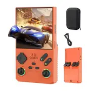 128G 40000 in 1 V40 MAX Handheld Game Console 4.0 inch IPS Screen Mini Retro Console 3800mAh Portable Pocket Arcade 45 Mainstream Emulator (Orange)