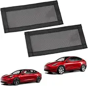 Edulnke Tesla Model Y/3 Rear Air Vent Cover 2019-2023, Universal Backseat Flow Grille Protection, Ultra Fine Mesh Fabric Under Seat Air Conditioning Outlet Protector, Set of 2
