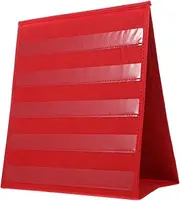 KALLORY Sturdy Card Display Stand Small Pocket Chart Tabletop Pockets Chart for Classroom Schedule