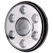 Ignite 7" LED Headlight High/Low/DRL Beam Chrome Fascia