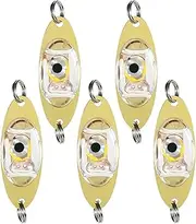 Daseeme 5Pcs Underwater LED Deep Drop Fishing Squid Fish Lure Light Flashing Lamp