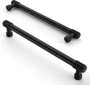 Asidrama 10 Pack 6.3 Inch(160mm) Matte Black Cabinet Pulls Knurled Cabinet Handles Cupboard Handles Kitchen Cabinet Hardware for Cupboard Drawer Pulls