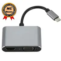 在飛比找蝦皮購物優惠-Usb TYPE C 轉 HDMI 和 VGA 適配器 2 