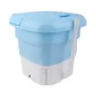 (Blue US Plug)Portable Mini Washing Machine Folding Underwear Socks Washer Fo XG