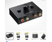 Rca Stereo Audio Switch 2 In 1 Out R/L Stereo Audio Switch 1 In 2 Out Stereo A