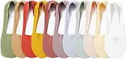 [FBIEE88TR] 11 Pairs Women No Show Socks Breathable Low Cut Invisible Sock Ice Silk Invisible Thin Socks Non Slip Liner Socks