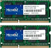 Memoz® 8GB (2X 4GB) DDR3 1066 1067 Mhz PC3 8500S Notebook Sodimm Memory 5 Years Warranty Laptop RAM