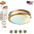 Stylish 10 Inch LED Flush Mount Light, Adjustable Color Temp & Dimmable Function
