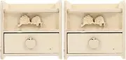Kids Toy Storage Organizer 2pcs Unfinished Wooden Jewelry wooden jewelry storage box unfinished jewelry cabinet wooden jewelry chest Box with Drawers Vintage Decor