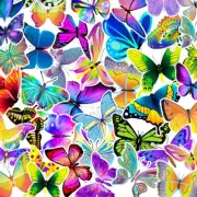 50pcs Color Butterfly Cartoon Waterproof Skate Phone xBox PS5 Vinyl Stickers