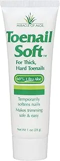 Miracle Toenail Soft 1 Oz - Temporary Nail Softening Cream with 60% Ultra Aloe