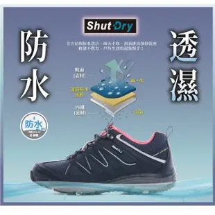 【MOONSTAR】女 款 防水透氣寬楦登山健走鞋 ShutDry SU 4E 耐磨休閒運動鞋_全黑_SUSDL014