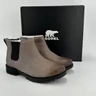 Sorel Women's Emelie 2 Chelsea Waterproof Ankle Boots size 9 Quarry Grey/Black